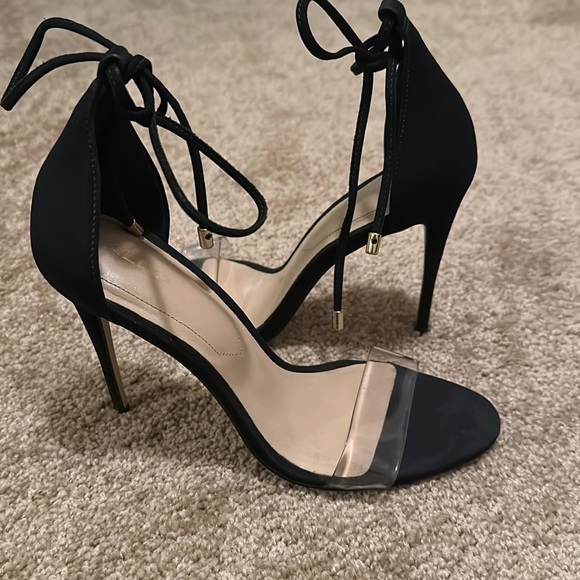 Aldo Shoes - Aldo black tie around heels size 6